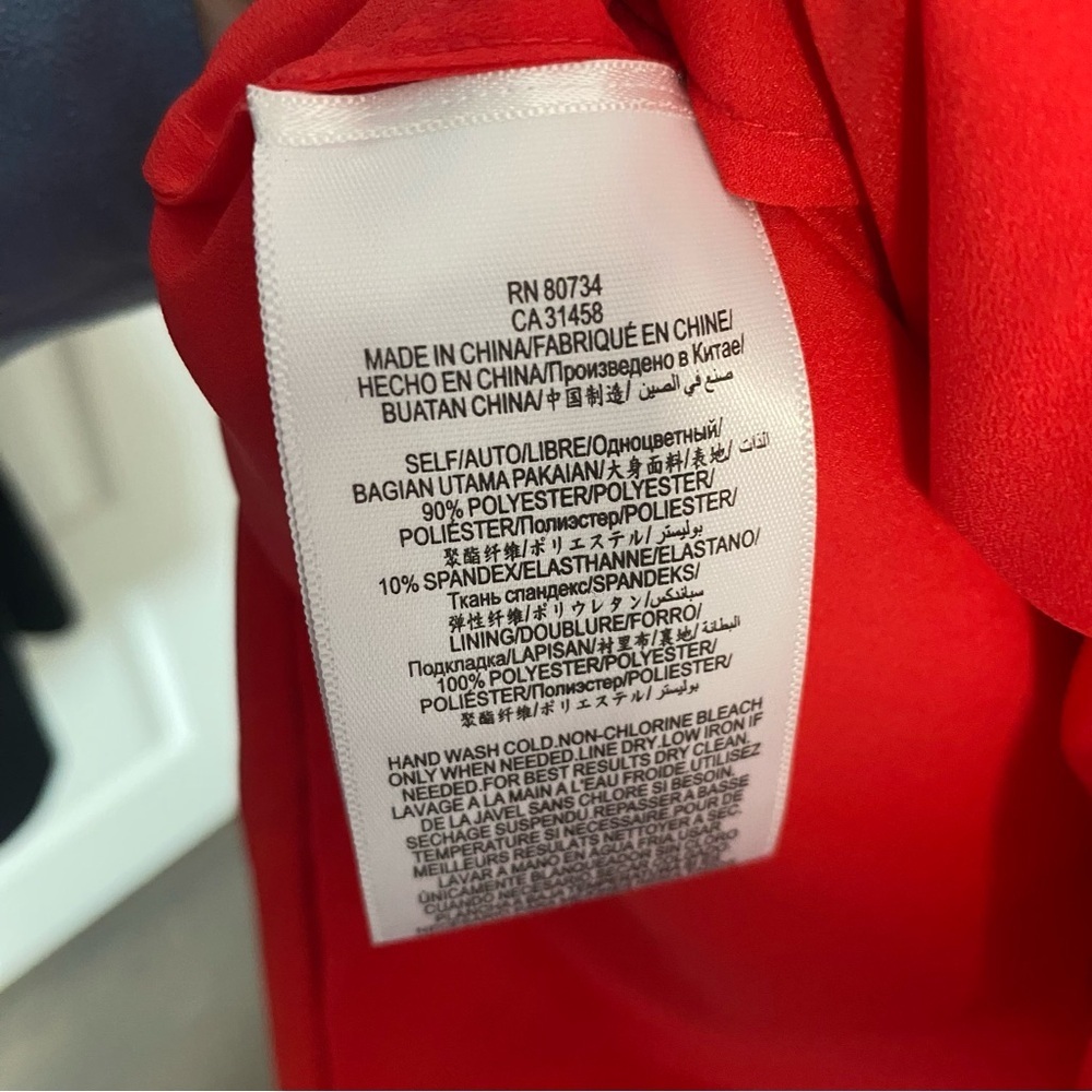 BCBGMaxazria - Marquise - Coral Off the Shoulder Cocktail Dress - 8 - Picture 14 of 14